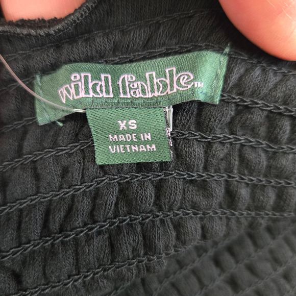 Wild Fable Black Terry Cloth Halter Mini Dress Summer Beach Cover-Up Size XS - Picture 8 of 9